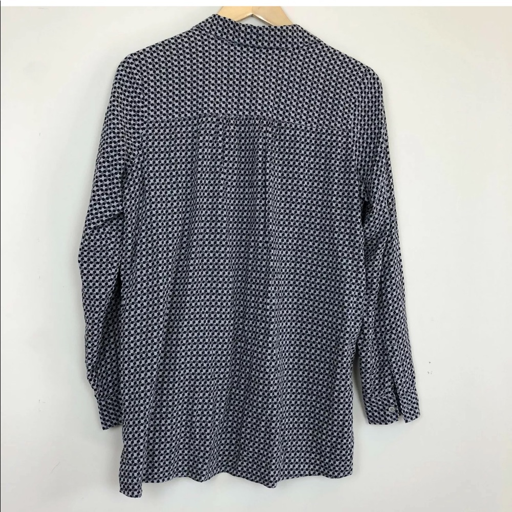 [J. Jill] Button Down Collared Geometric Blouse - image 4